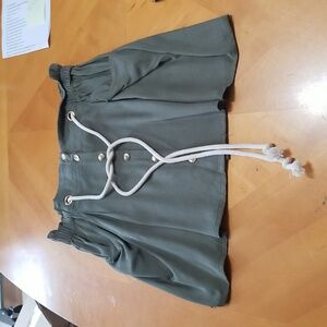 Elsie and Zoey army green skirt